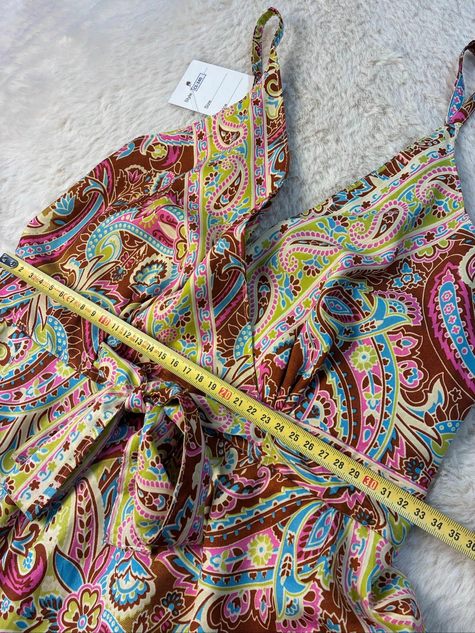 Vestido largo de seda con motivos paisley / cachemira estilo boho chic - Nuevo con etiqueta xs/s/m – photo 11